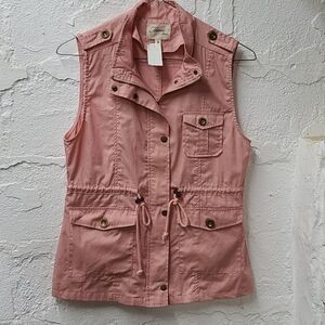 Formė Modė pink twill d-string wst anorak vest jr